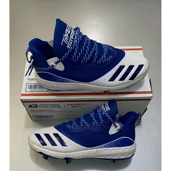 Adidas Icon V Boost Three Stripe Blue Men’s Baseball Metal Cleats G28247 Size 8 Adidas Icon V Boost Three Stripe Blue Men main image 4
